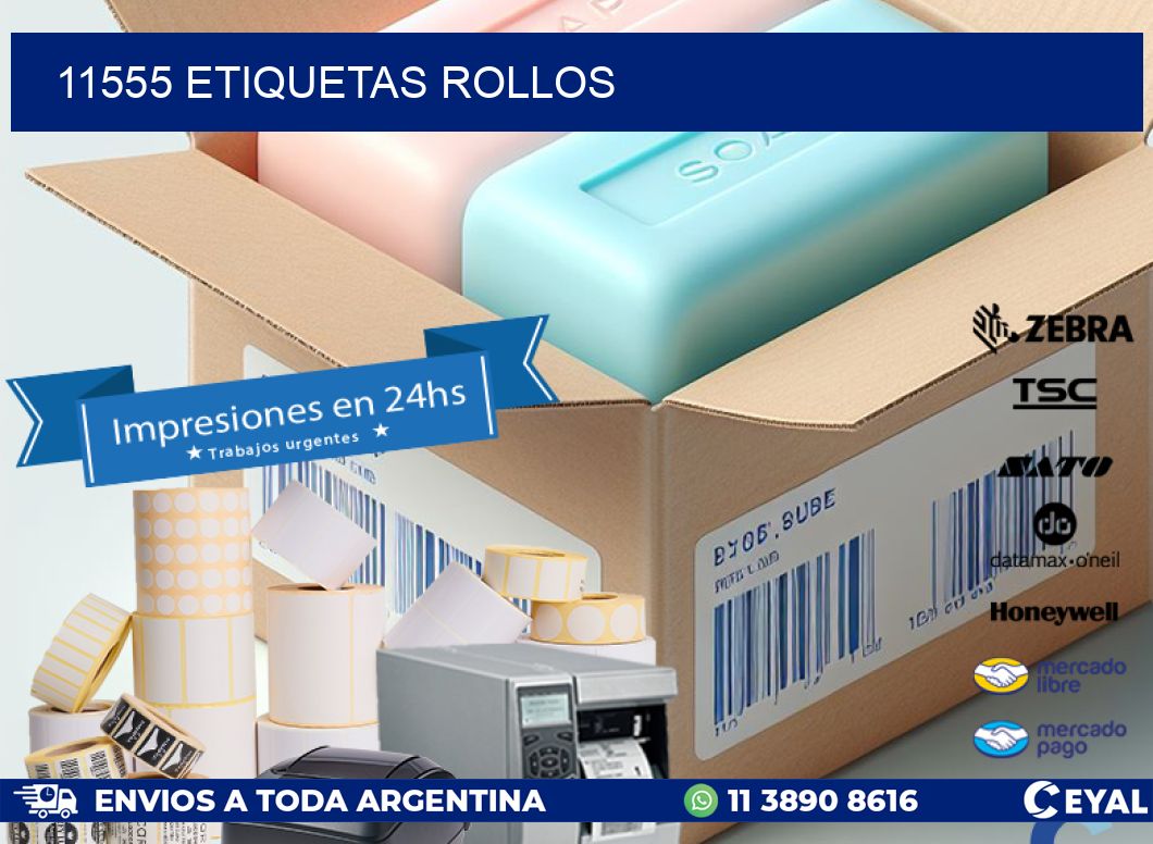11555 etiquetas rollos