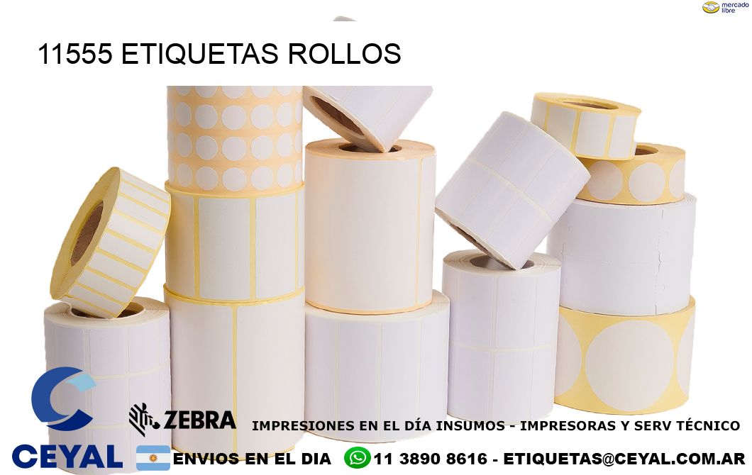 11555 etiquetas rollos
