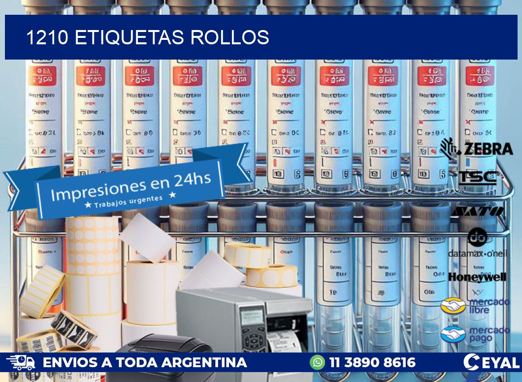 1210 etiquetas rollos