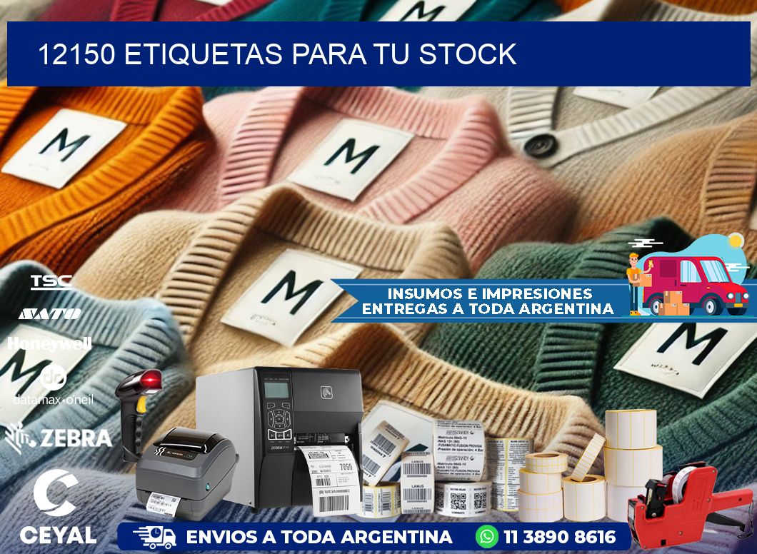 12150 etiquetas para tu stock