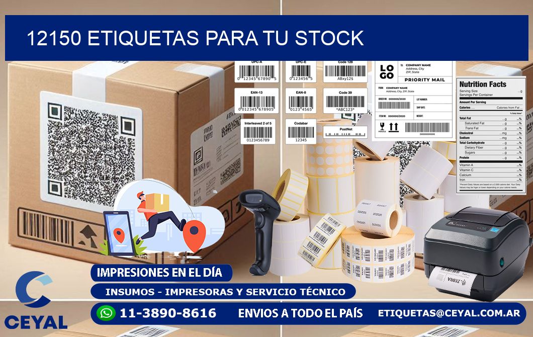12150 etiquetas para tu stock