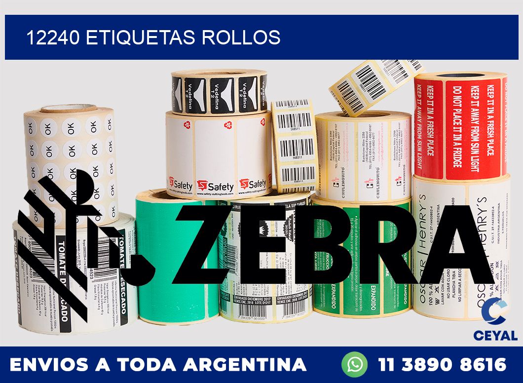 12240 etiquetas rollos
