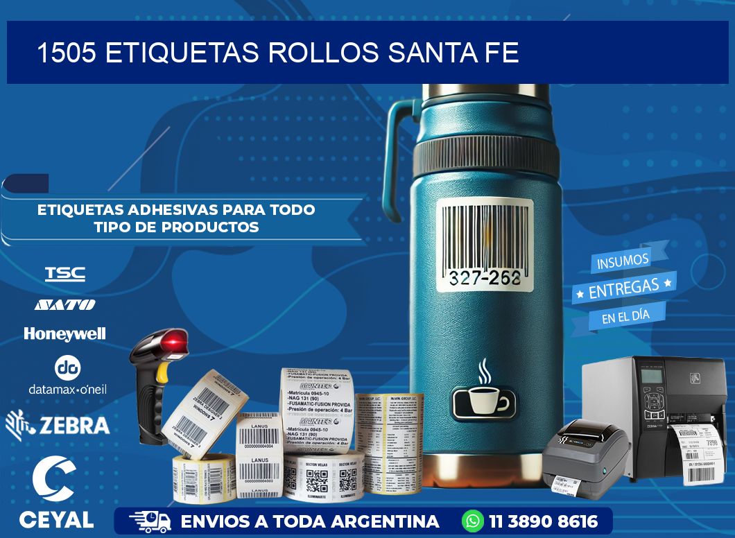 1505 etiquetas rollos SANTA FE