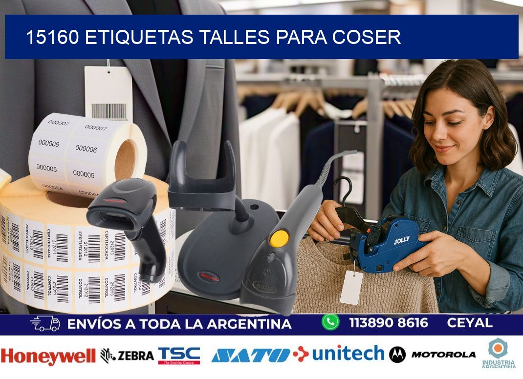 15160 ETIQUETAS TALLES PARA COSER