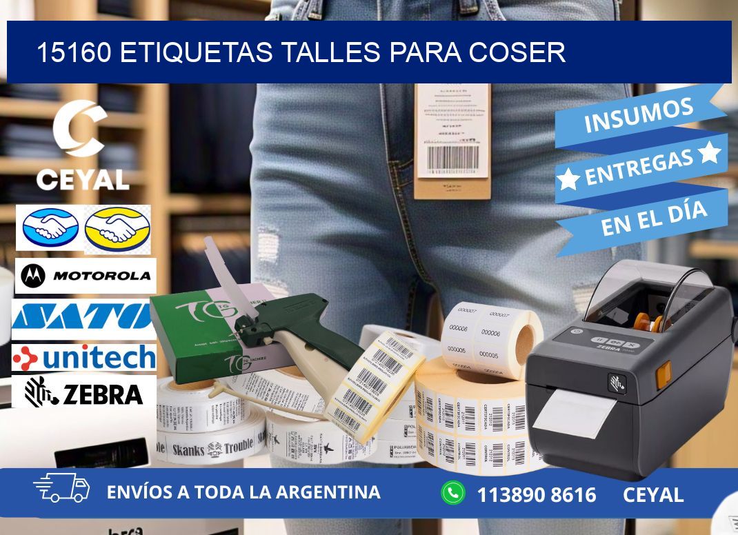 15160 ETIQUETAS TALLES PARA COSER