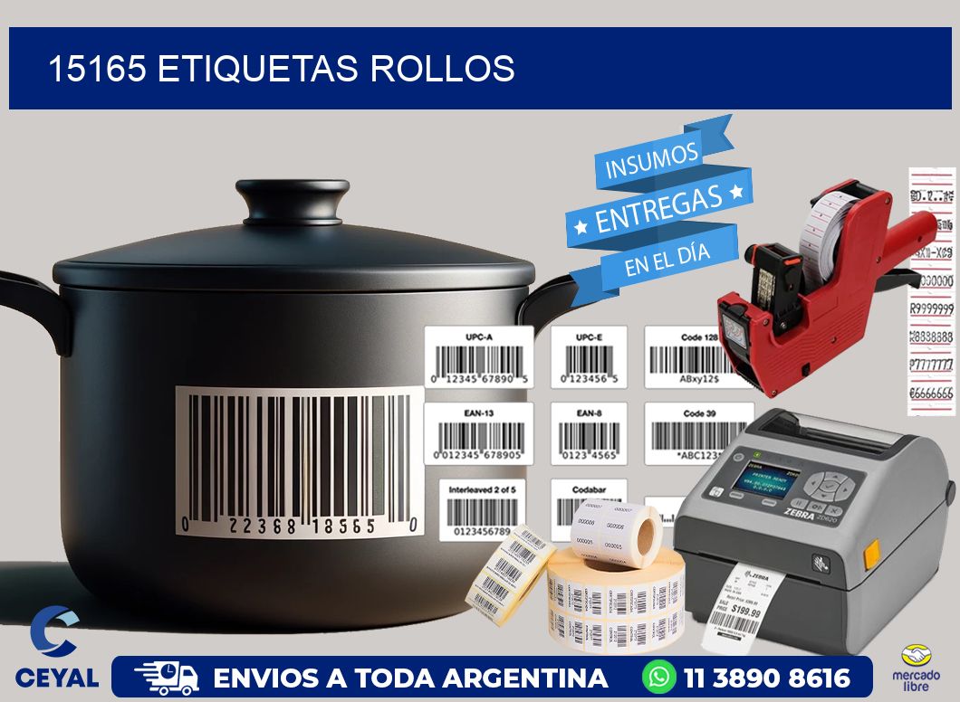 15165 etiquetas rollos