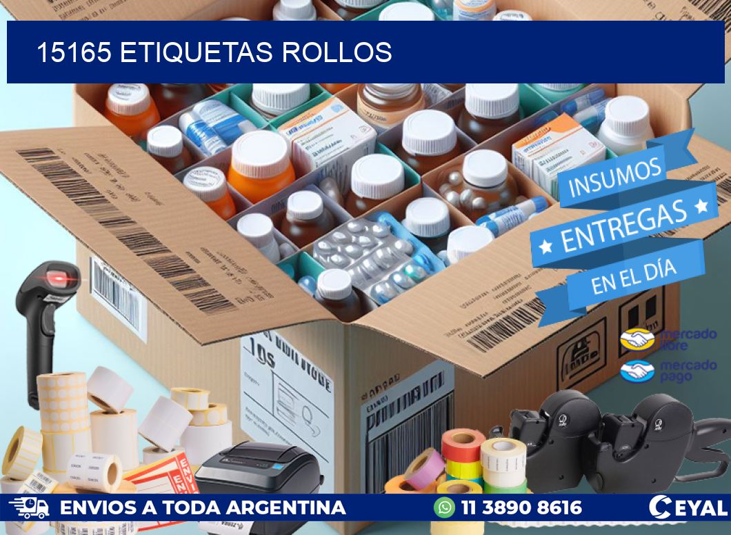 15165 etiquetas rollos