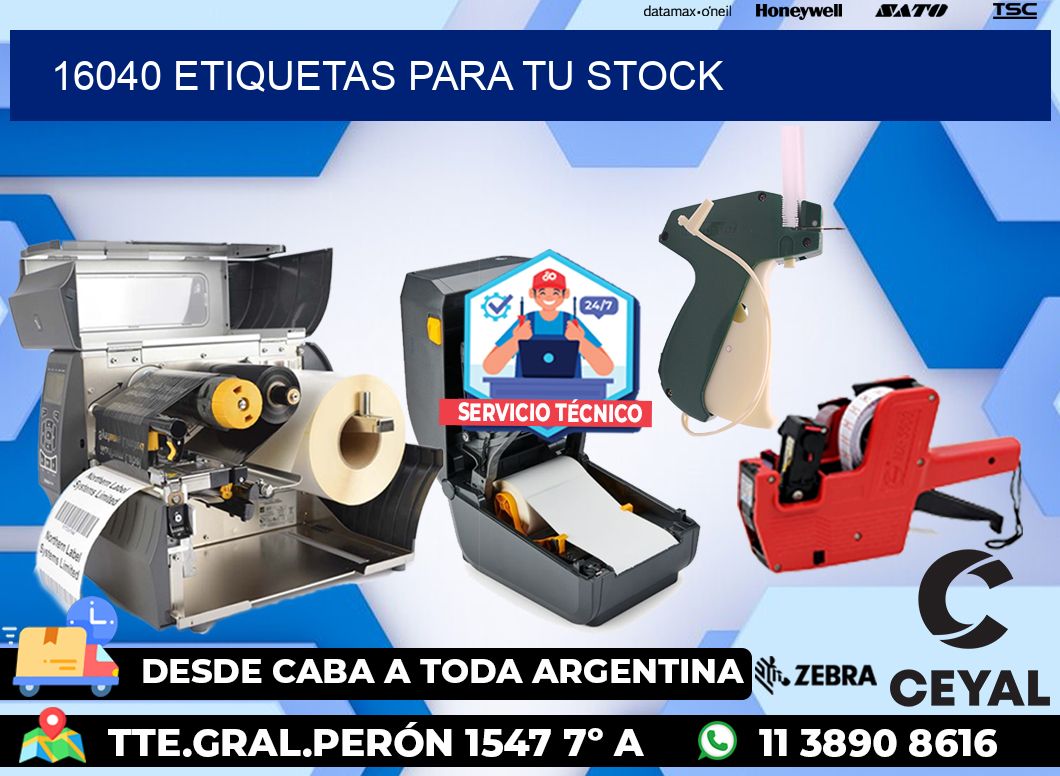 16040 etiquetas para tu stock