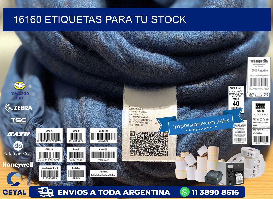16160 etiquetas para tu stock