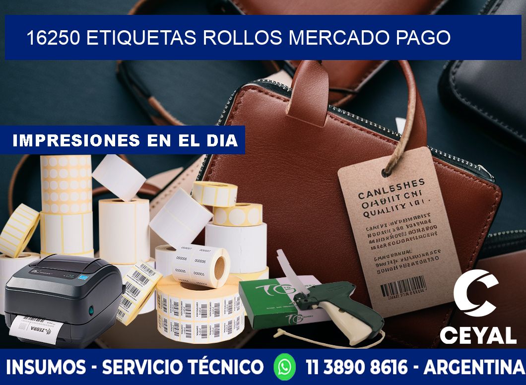 16250 etiquetas rollos MERCADO PAGO