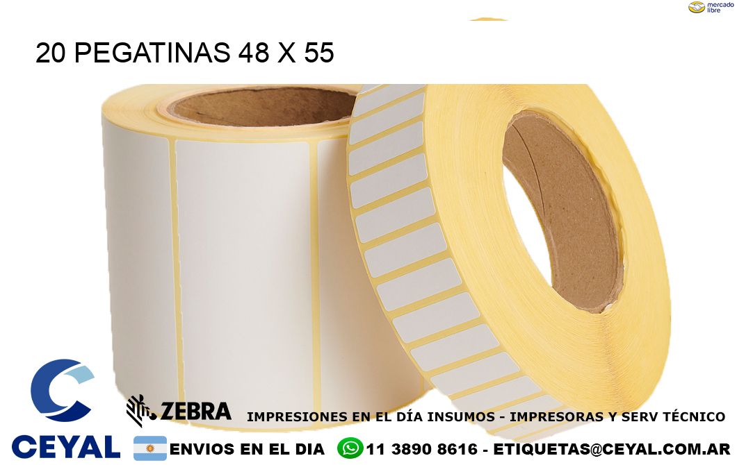 20 PEGATINAS 48 x 55