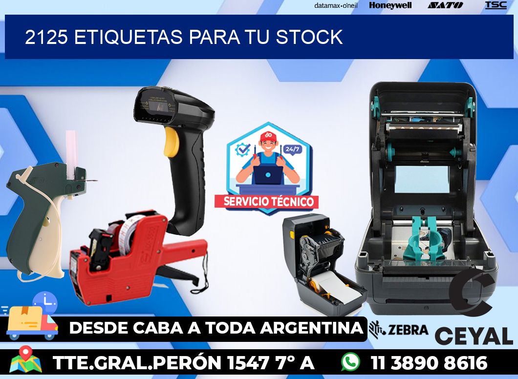 2125 etiquetas para tu stock
