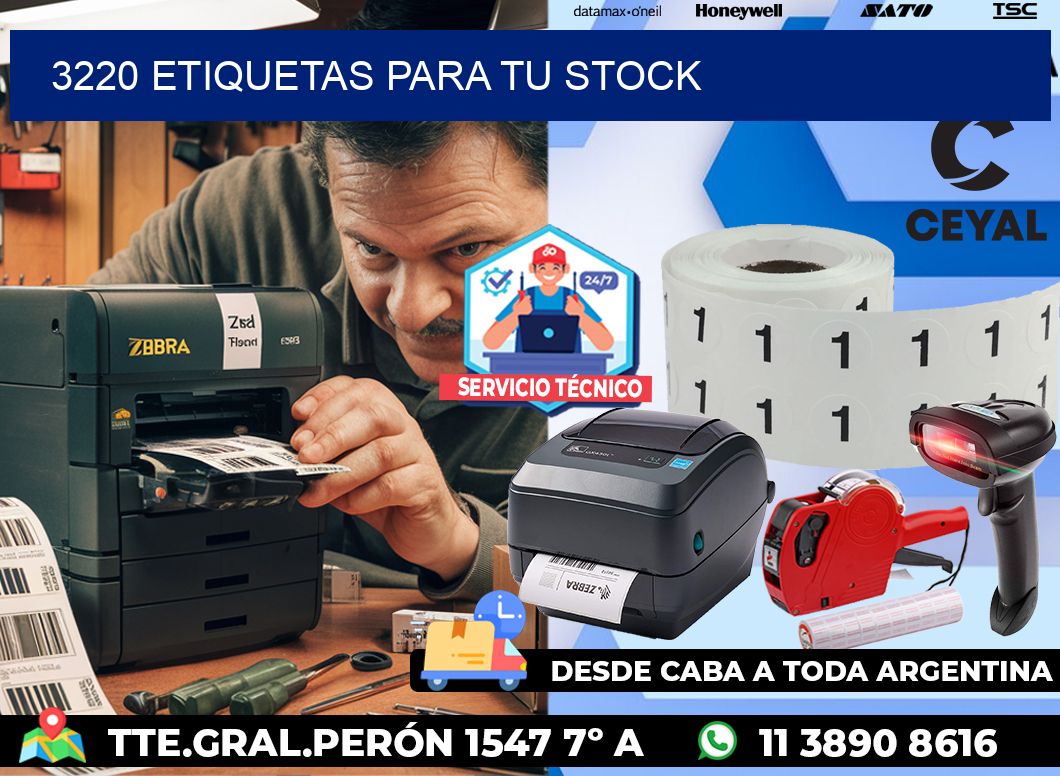 3220 etiquetas para tu stock