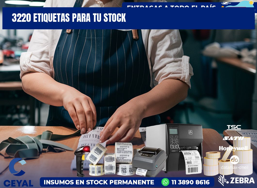 3220 etiquetas para tu stock