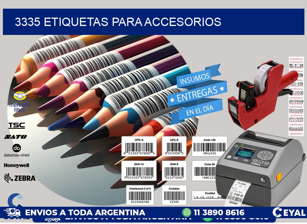 3335 Etiquetas para accesorios