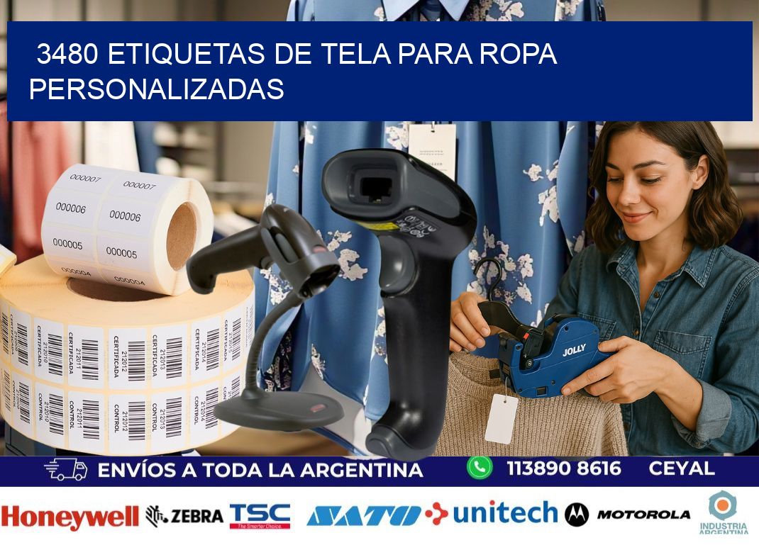 3480 Etiquetas de tela para ropa personalizadas