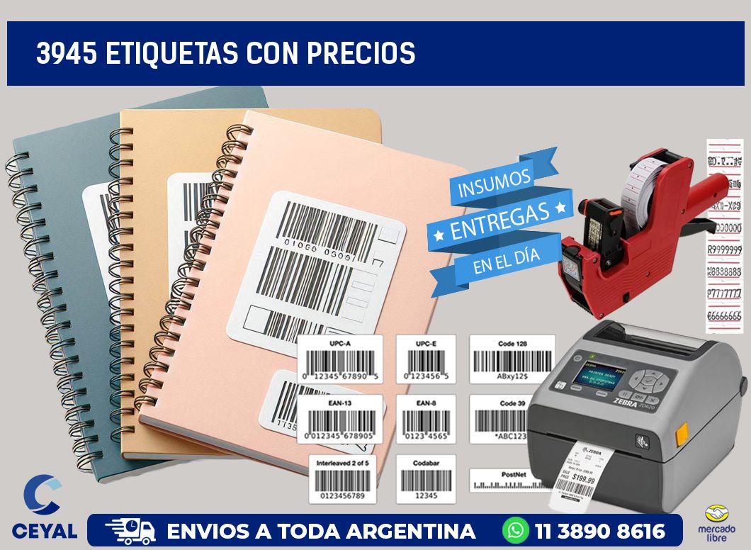 3945 etiquetas con precios