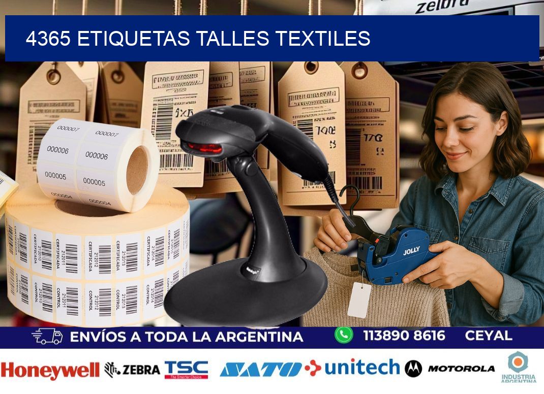 4365 ETIQUETAS TALLES TEXTILES