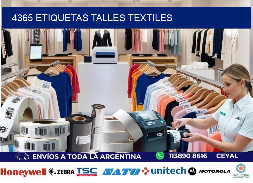 4365 ETIQUETAS TALLES TEXTILES