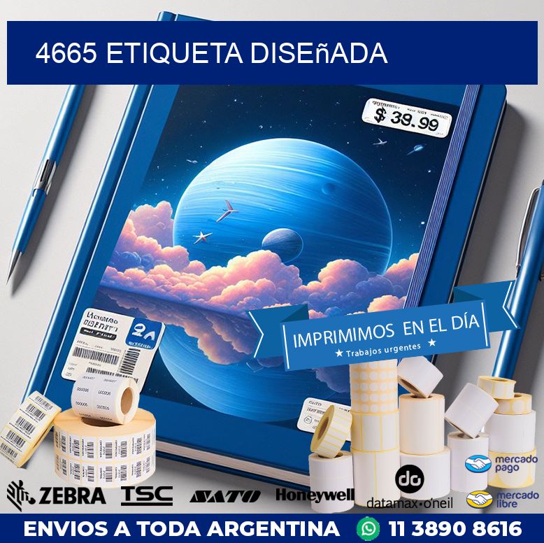 4665 etiqueta diseñada