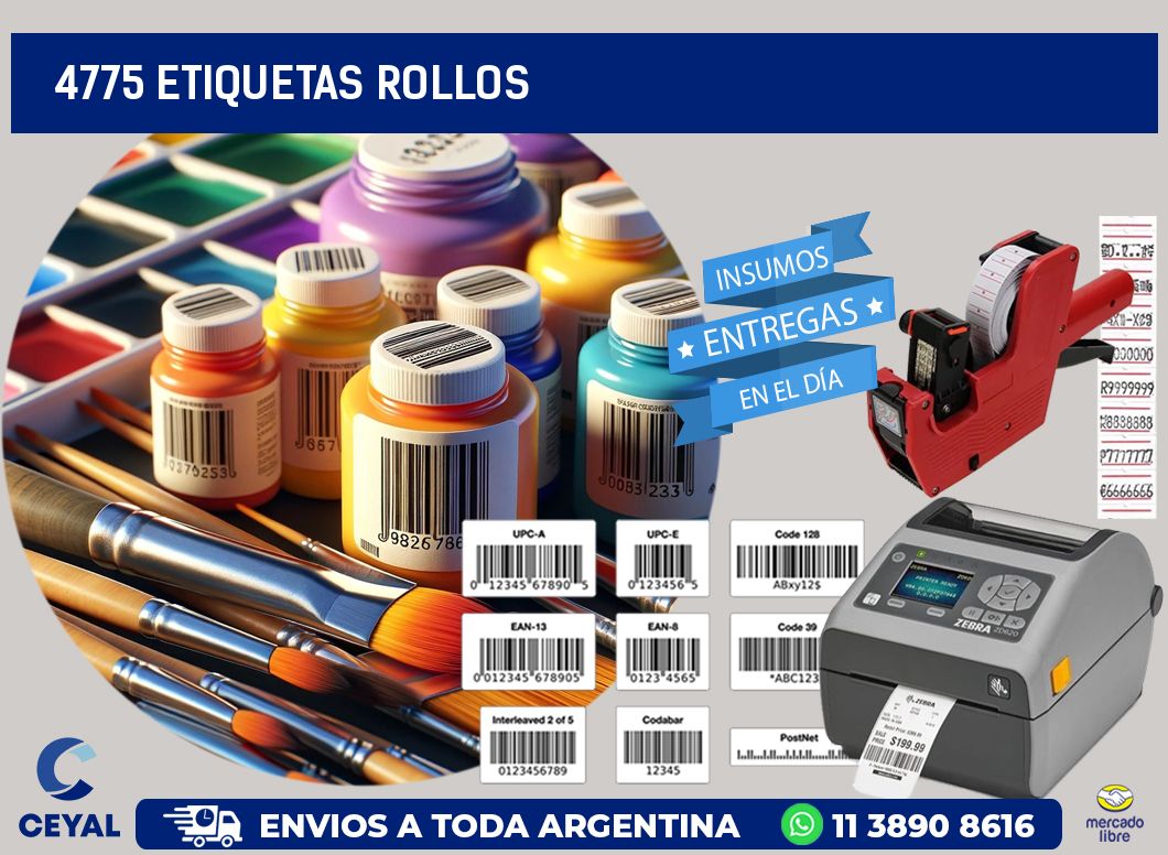 4775 etiquetas rollos