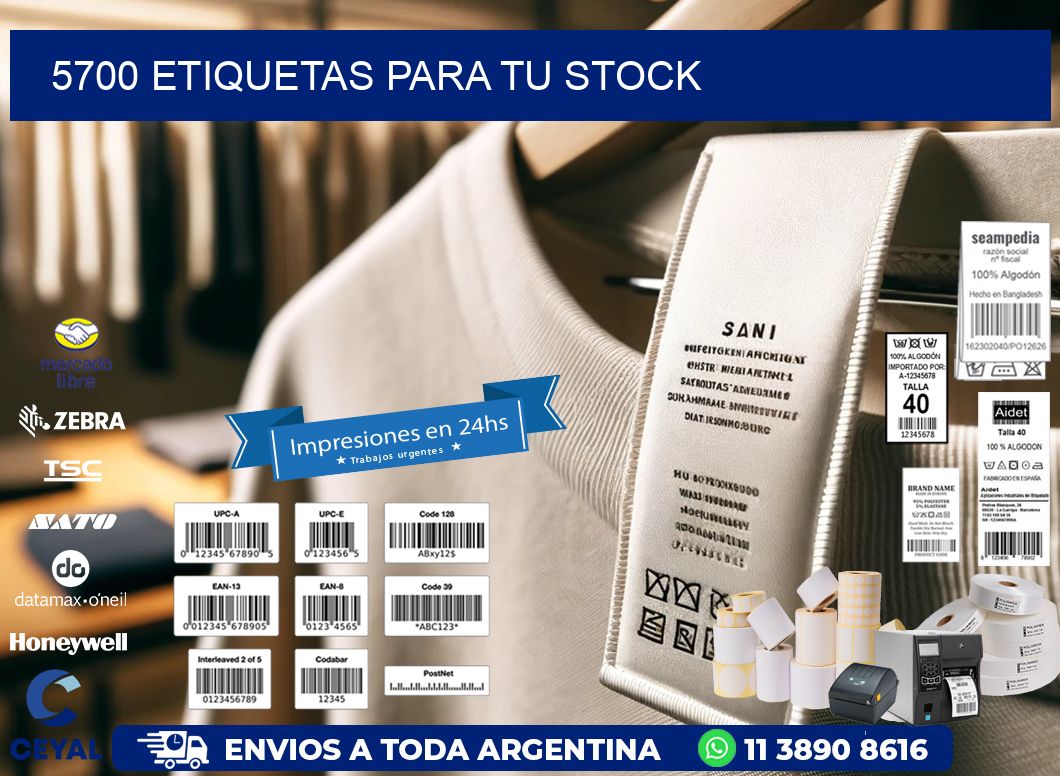 5700 etiquetas para tu stock