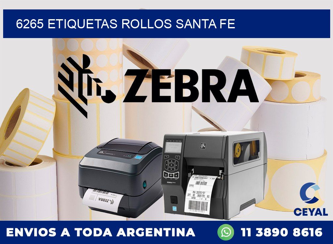 6265 etiquetas rollos SANTA FE