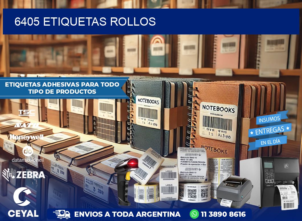 6405 etiquetas rollos