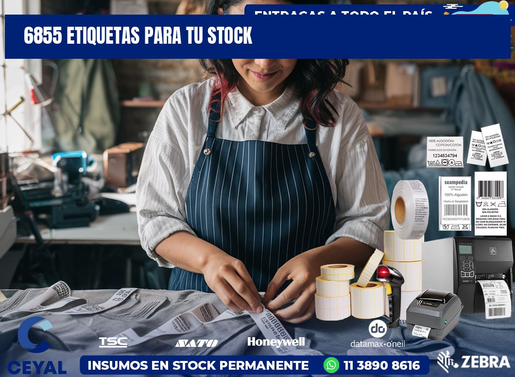 6855 etiquetas para tu stock