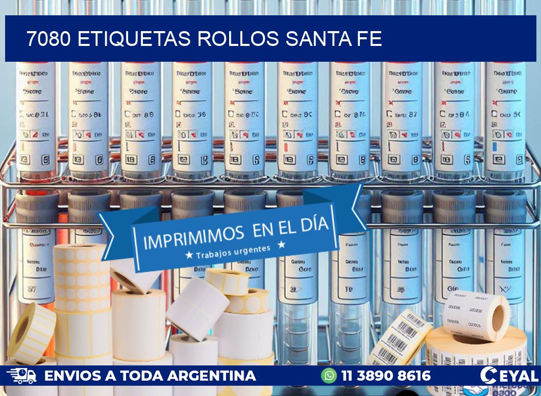 7080 etiquetas rollos SANTA FE