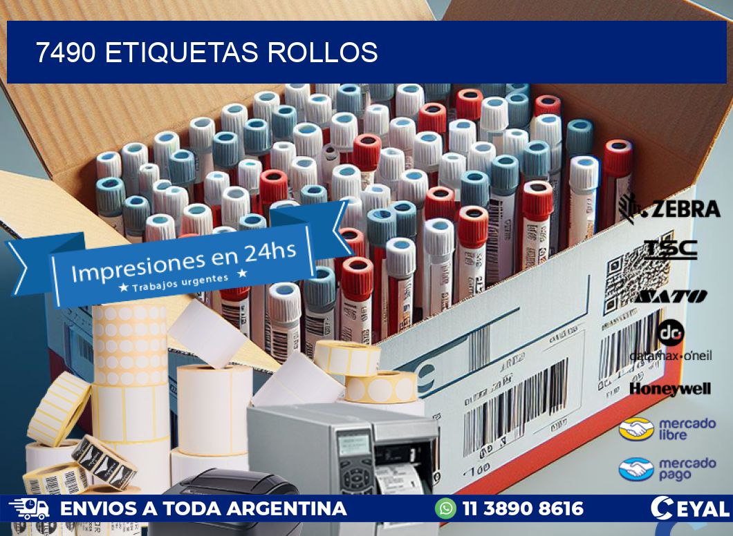 7490 Etiquetas rollos