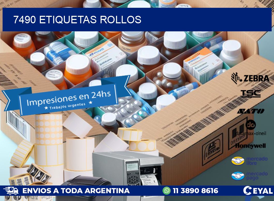 7490 Etiquetas rollos
