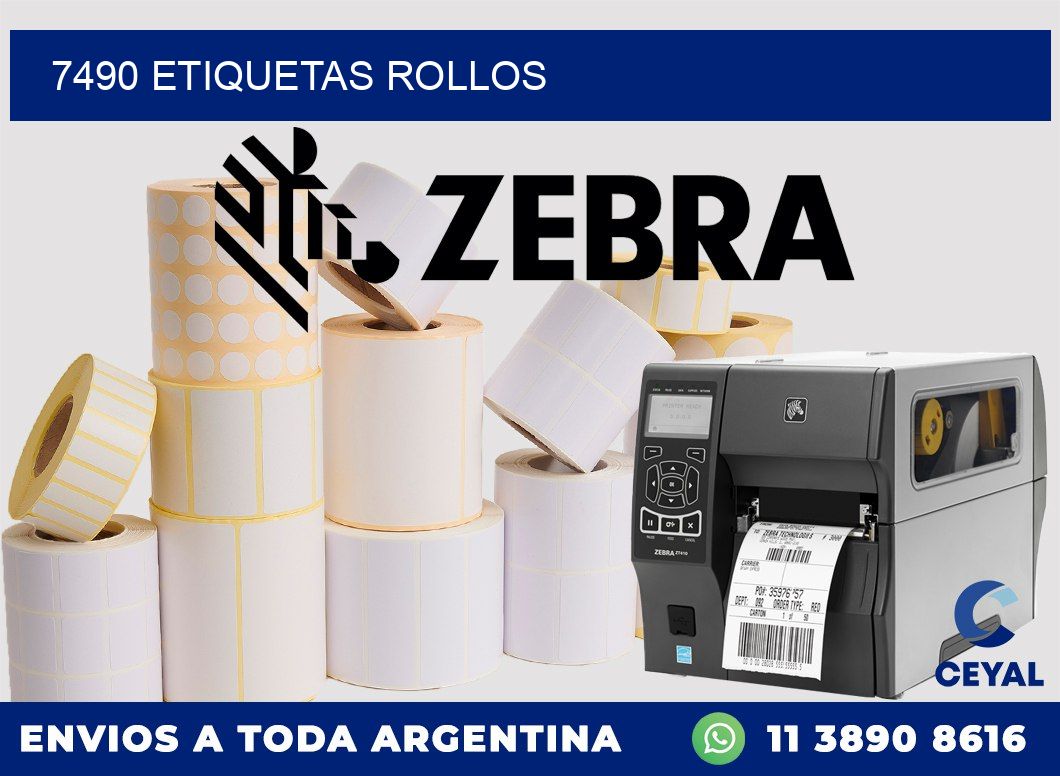 7490 Etiquetas rollos