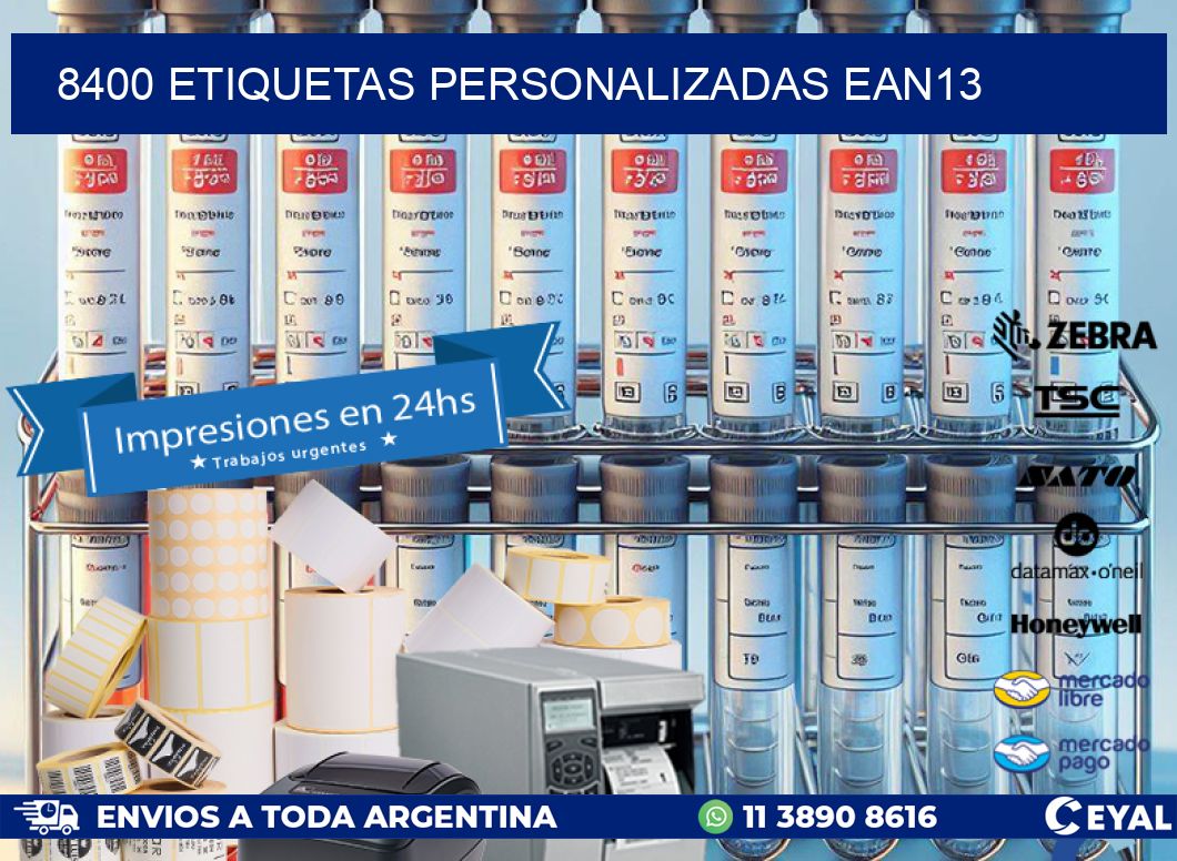 8400 Etiquetas personalizadas ean13