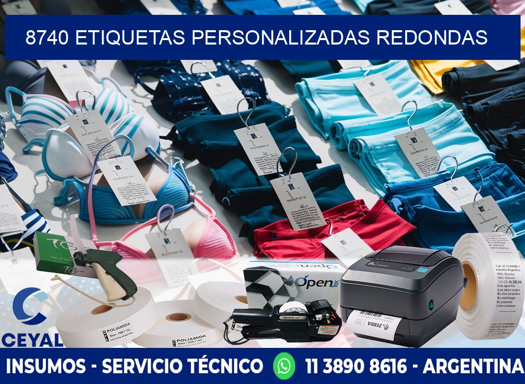 8740 Etiquetas personalizadas redondas