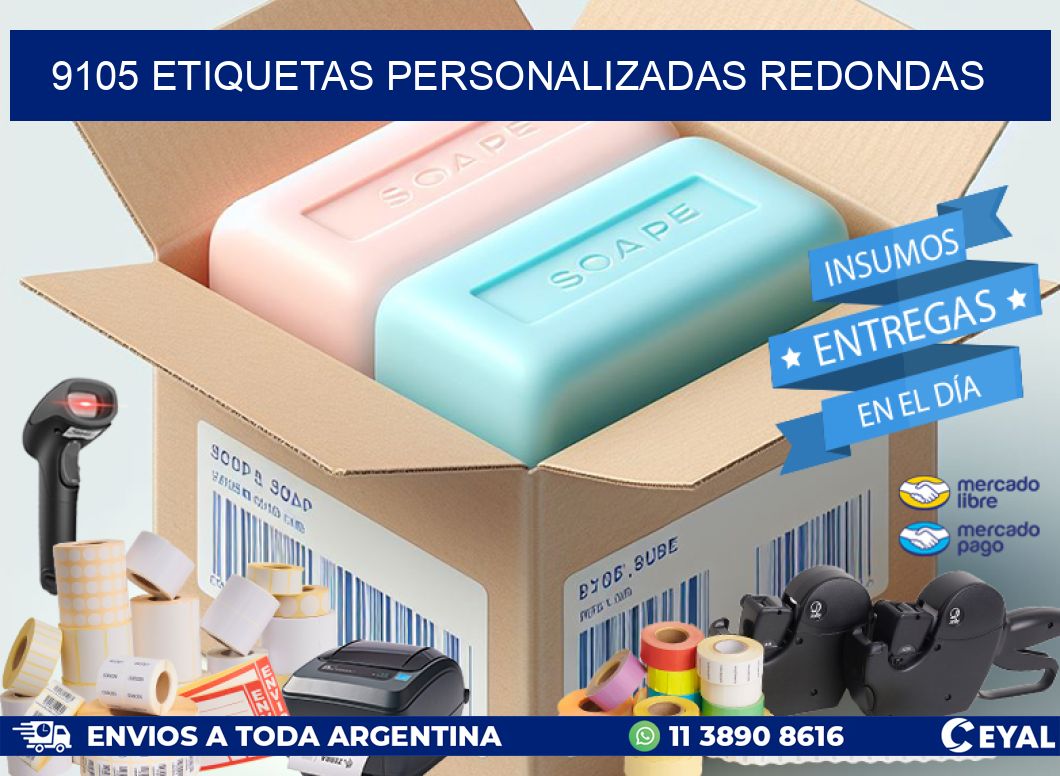 9105 Etiquetas personalizadas redondas