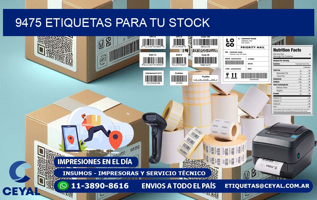9475 etiquetas para tu stock