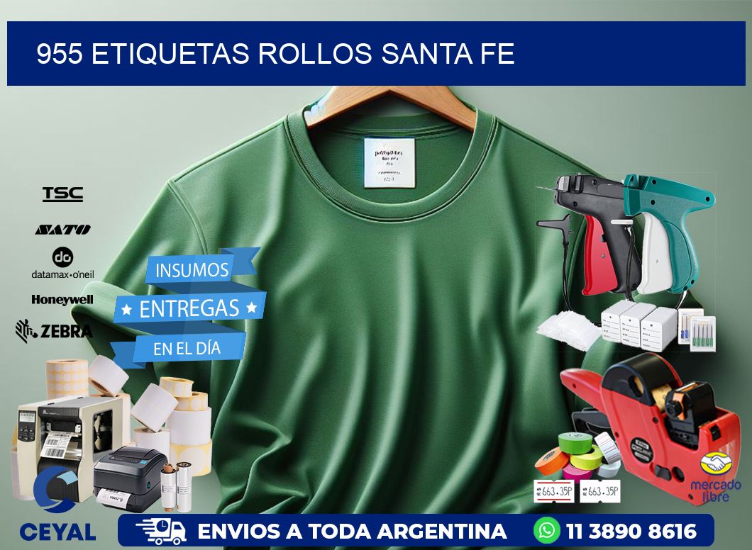 955 etiquetas rollos SANTA FE