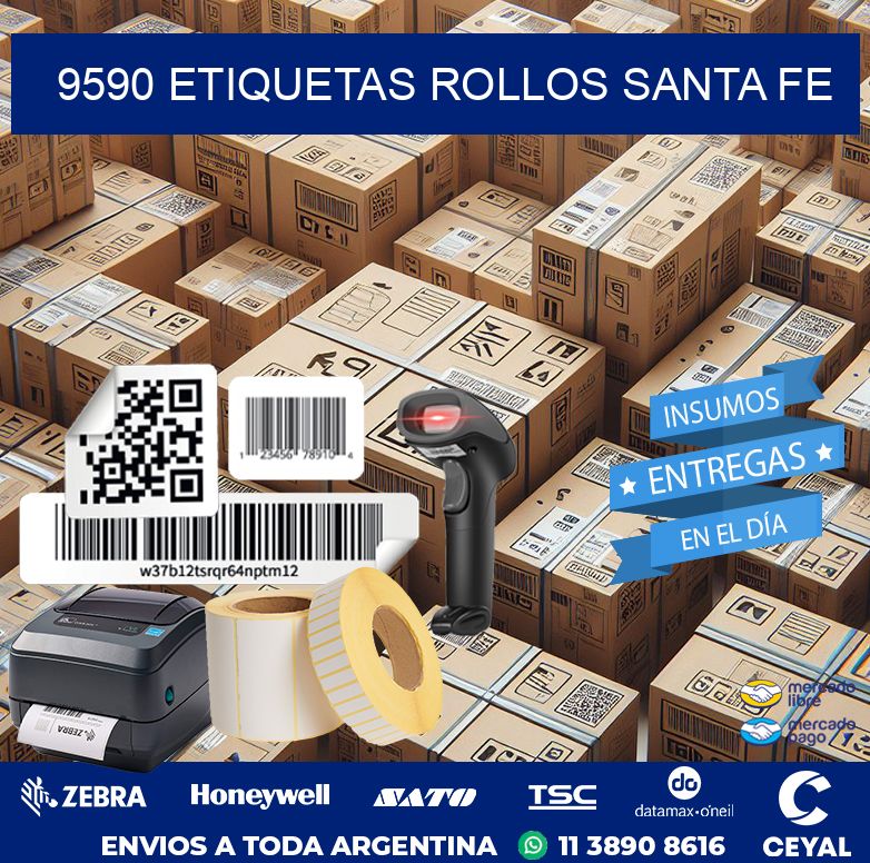 9590 etiquetas rollos SANTA FE