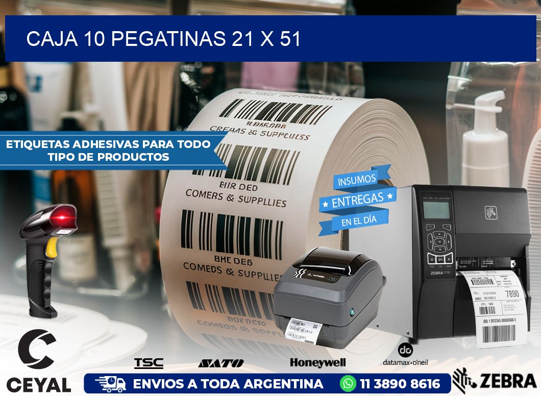 CAJA 10 PEGATINAS 21 x 51