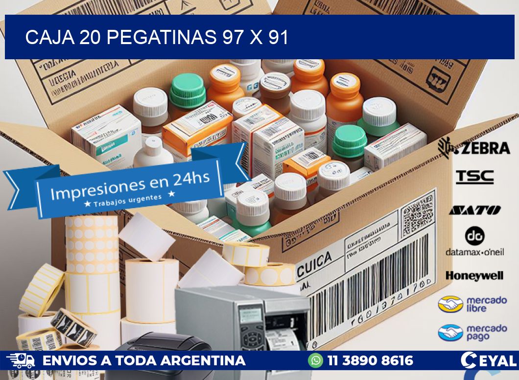 CAJA 20 PEGATINAS 97 x 91