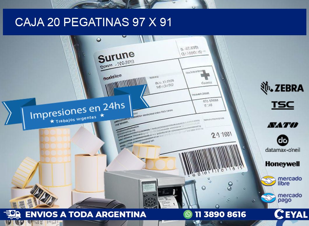 CAJA 20 PEGATINAS 97 x 91