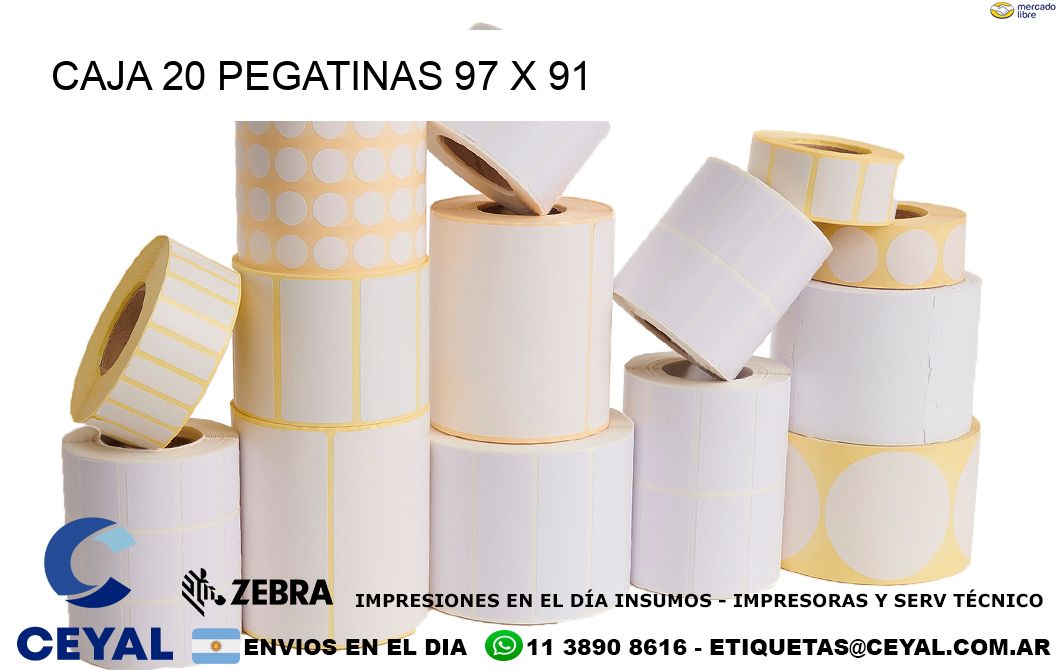 CAJA 20 PEGATINAS 97 x 91