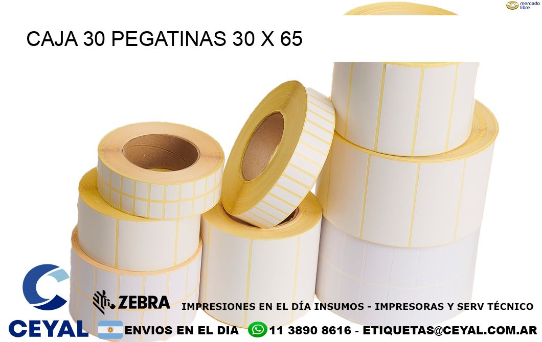 CAJA 30 PEGATINAS 30 x 65