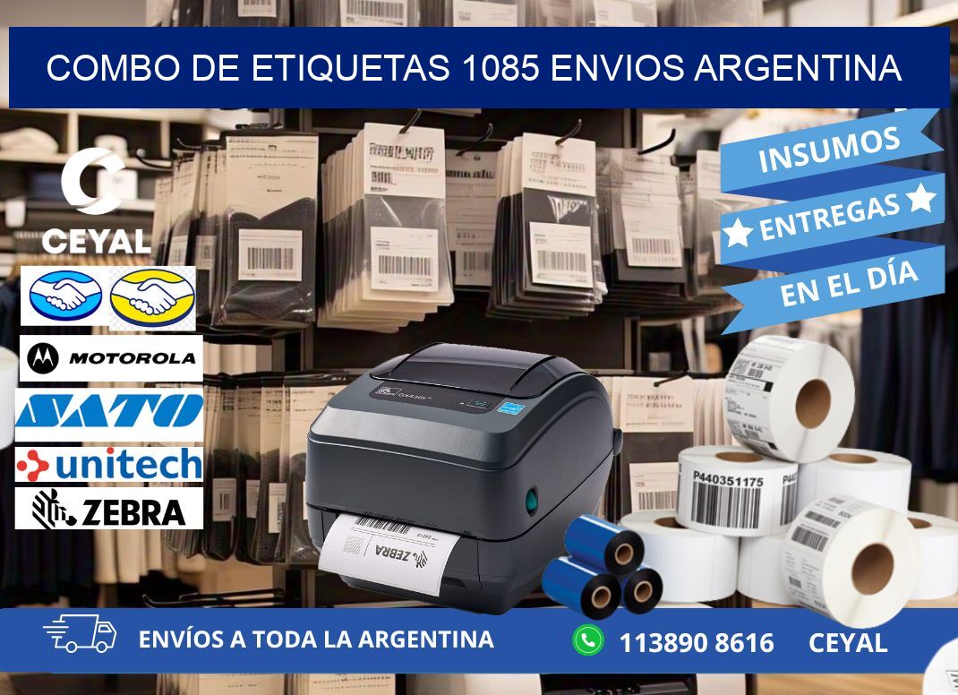 Combo de etiquetas 1085 ENVIOS ARGENTINA