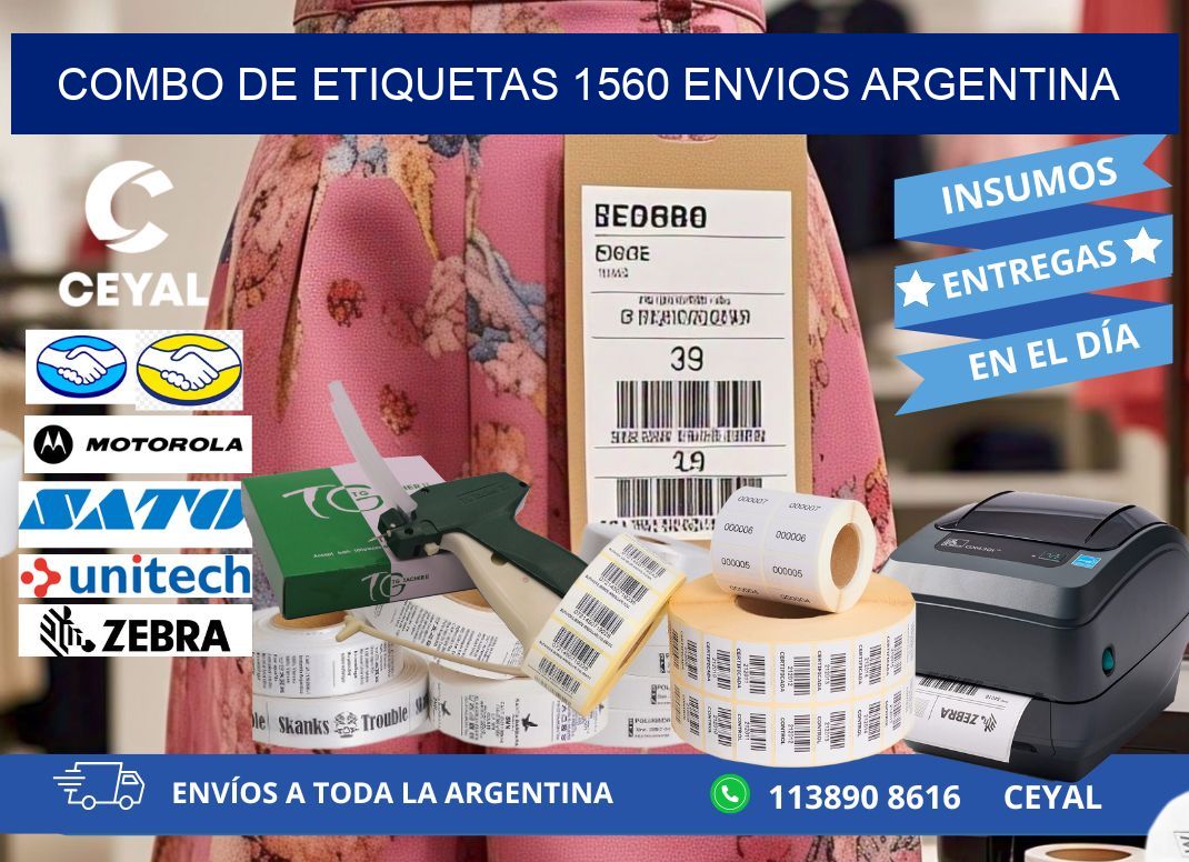 Combo de etiquetas 1560 ENVIOS ARGENTINA