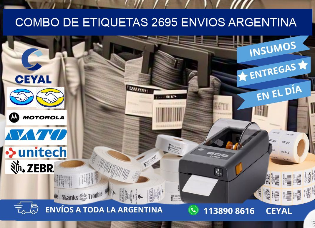 Combo de etiquetas 2695 ENVIOS ARGENTINA