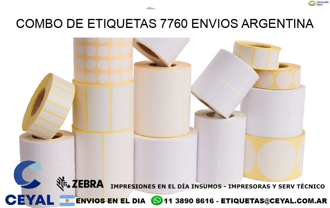 Combo de etiquetas 7760 ENVIOS ARGENTINA
