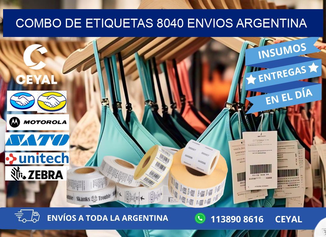 Combo de etiquetas 8040 ENVIOS ARGENTINA
