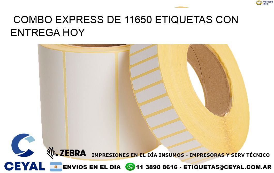 Combo express de 11650 etiquetas con entrega hoy